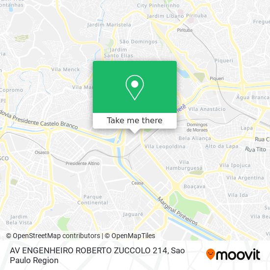 AV ENGENHEIRO ROBERTO ZUCCOLO 214 map