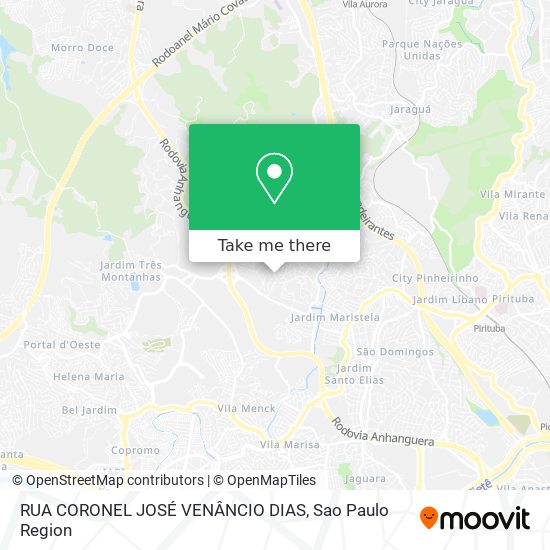 Mapa RUA CORONEL JOSÉ VENÂNCIO DIAS