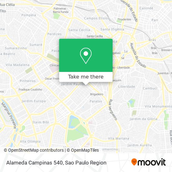 Alameda Campinas   540 map