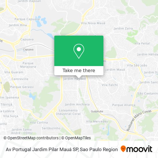 Mapa Av  Portugal   Jardim Pilar Mauá   SP