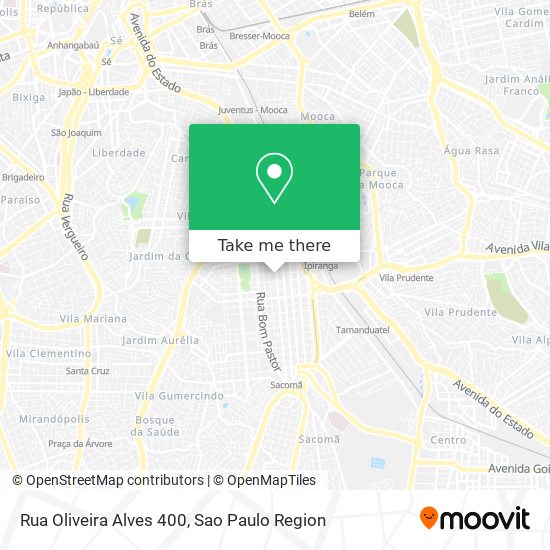 Mapa Rua Oliveira Alves 400