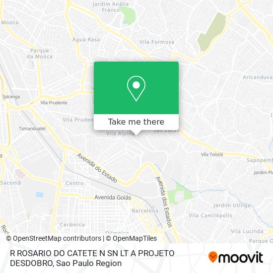 R ROSARIO DO CATETE N  SN LT A PROJETO DESDOBRO map