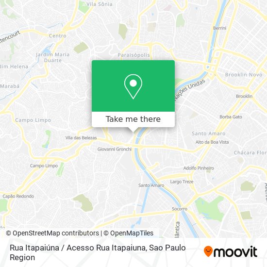 Mapa Rua Itapaiúna / Acesso Rua Itapaiuna