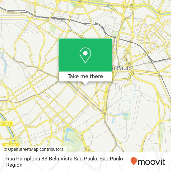 Mapa Rua Pamplona  83   Bela Vista  São Paulo