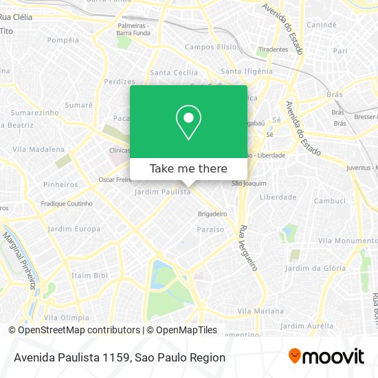 Avenida Paulista 1159 map