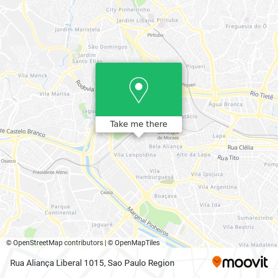 Mapa Rua Aliança Liberal 1015