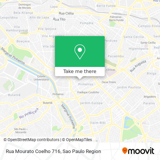 Mapa Rua Mourato Coelho 716