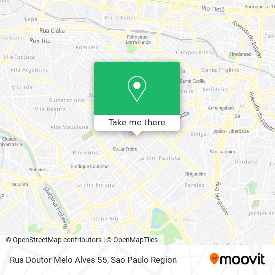 Mapa Rua Doutor Melo Alves 55