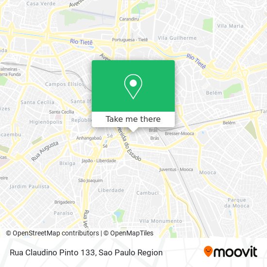 Mapa Rua Claudino Pinto 133