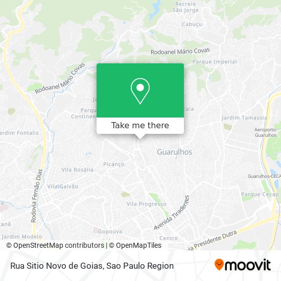 Mapa Rua Sitio Novo de Goias