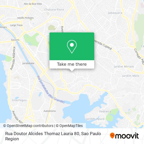 Mapa Rua Doutor Alcides Thomaz Lauria 80