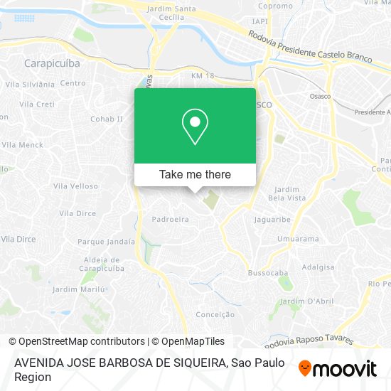 AVENIDA JOSE BARBOSA DE SIQUEIRA map