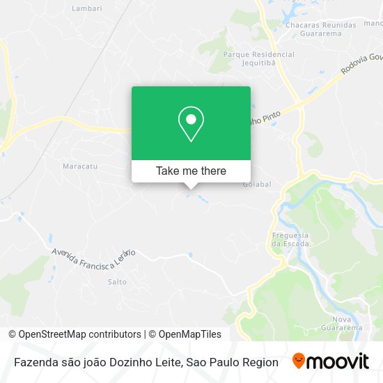 Fazenda são joão Dozinho Leite map