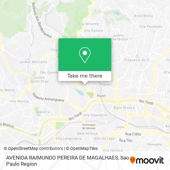AVENIDA RAIMUNDO PEREIRA DE MAGALHAES map