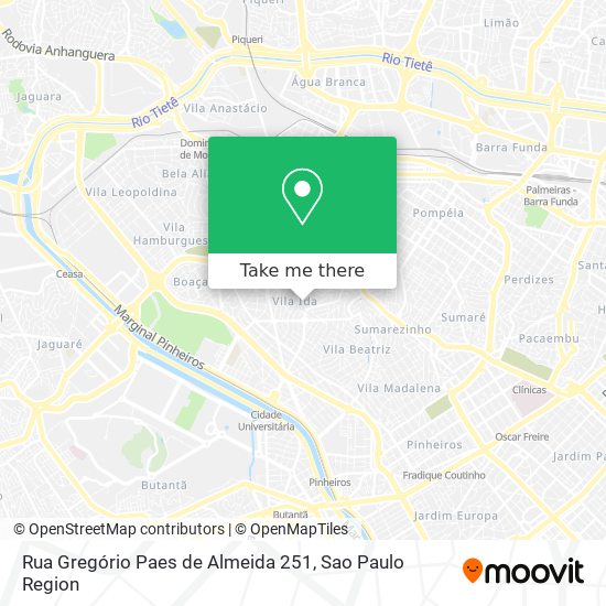 Mapa Rua Gregório Paes de Almeida 251