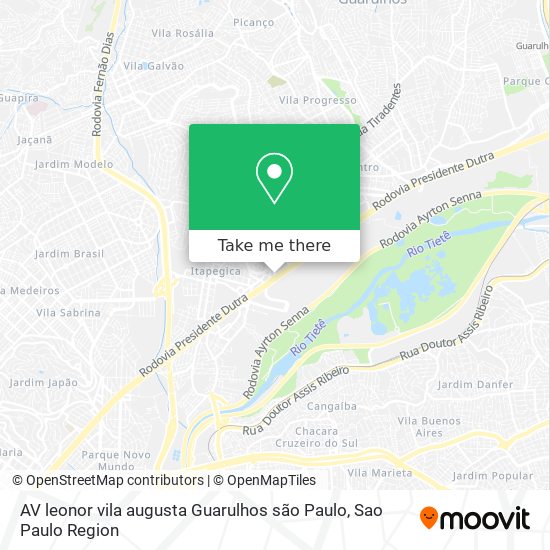 Mapa AV leonor  vila augusta   Guarulhos   são Paulo