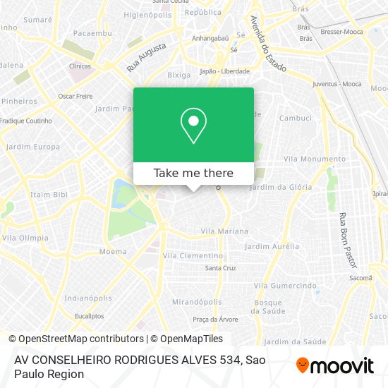 Mapa AV CONSELHEIRO RODRIGUES ALVES 534