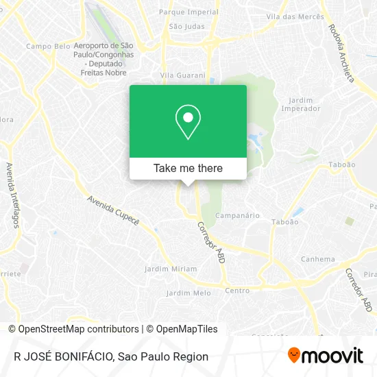 R JOSÉ BONIFÁCIO map