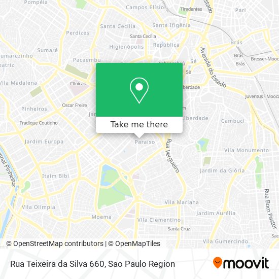 Mapa Rua Teixeira da Silva 660