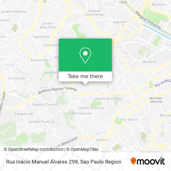 Mapa Rua Inácio Manuel Álvares 298