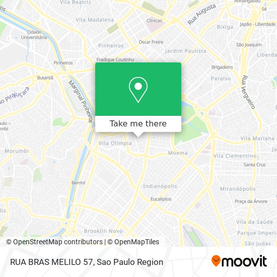 Mapa RUA BRAS MELILO 57