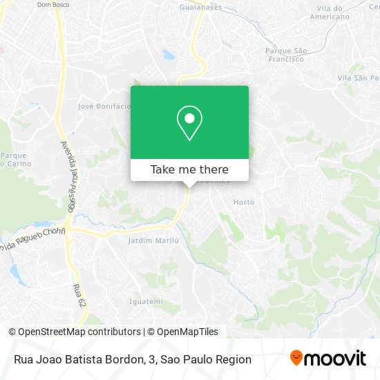 Rua Joao Batista Bordon, 3 map