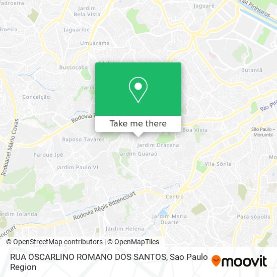 Mapa RUA OSCARLINO ROMANO DOS SANTOS