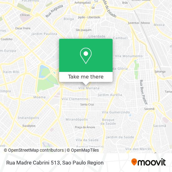 Mapa Rua Madre Cabrini 513