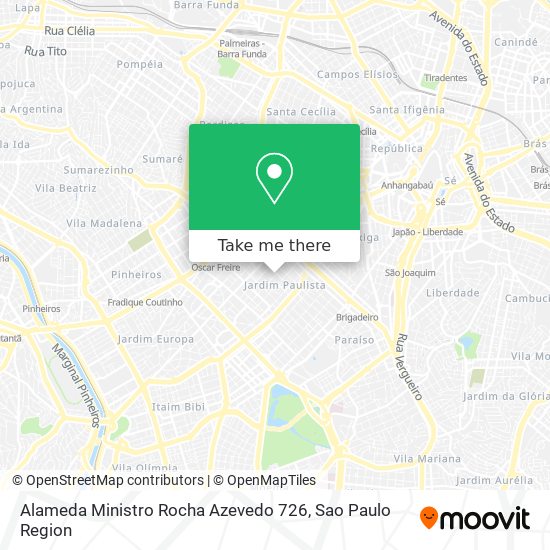 Mapa Alameda Ministro Rocha Azevedo 726