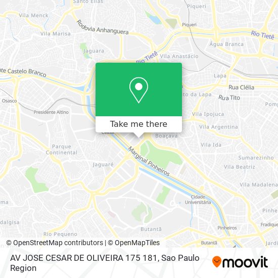 AV JOSE CESAR DE OLIVEIRA  175 181 map