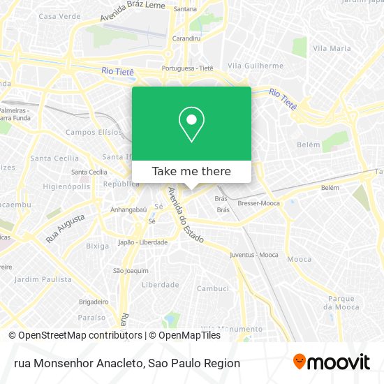 rua Monsenhor Anacleto map