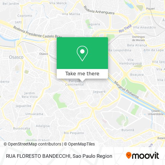RUA FLORESTO BANDECCHI map