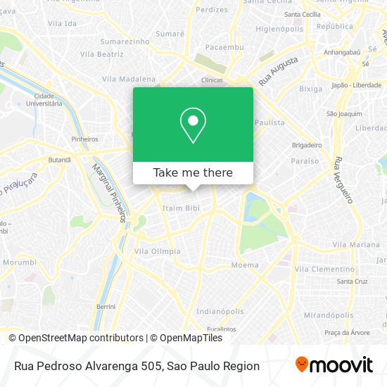 Mapa Rua Pedroso Alvarenga 505