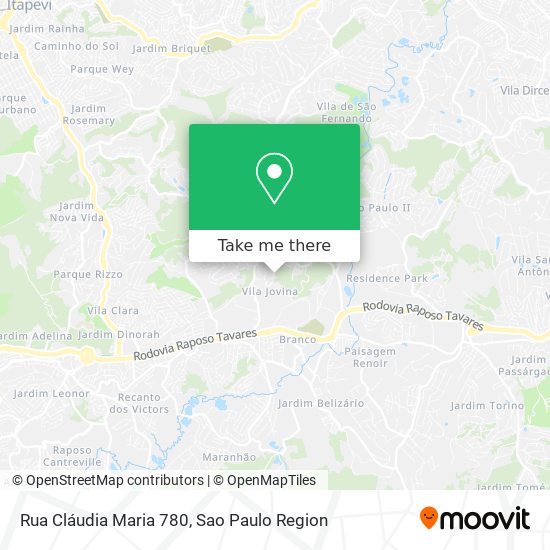 Rua Cláudia Maria 780 map