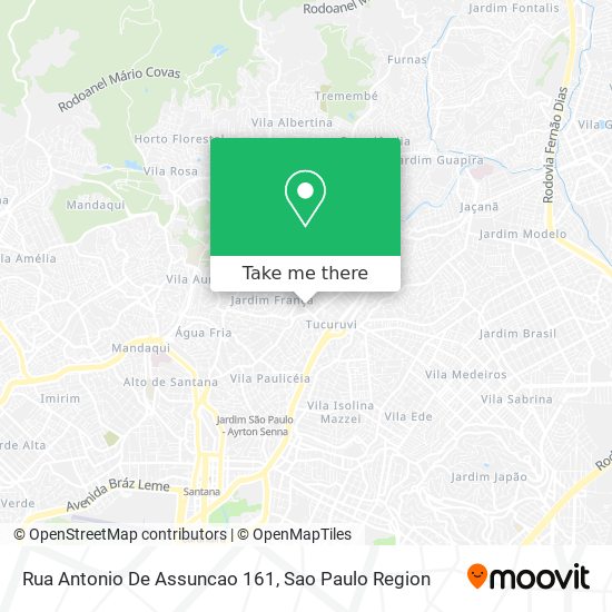 Rua Antonio De Assuncao 161 map