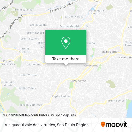 Mapa rua guaqui vale das virtudes