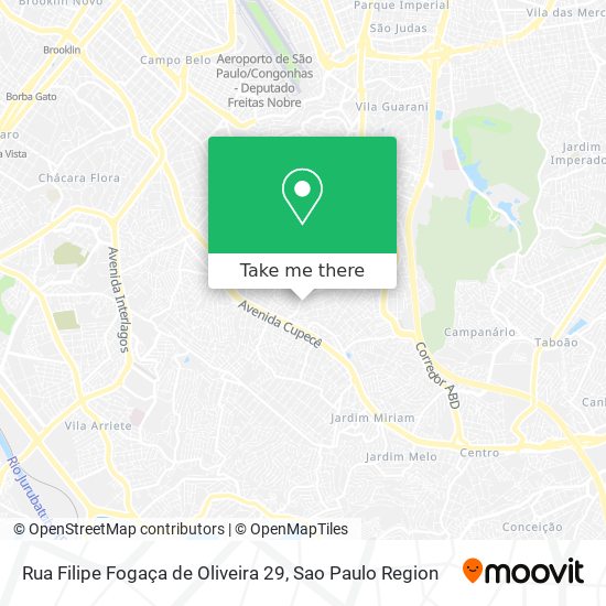 Mapa Rua Filipe Fogaça de Oliveira 29