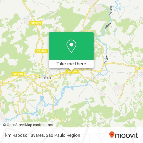 km Raposo Tavares map