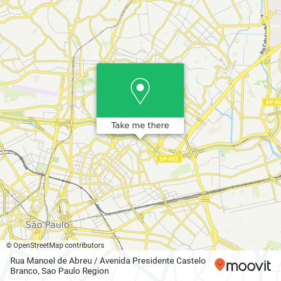 Mapa Rua Manoel de Abreu / Avenida Presidente Castelo Branco