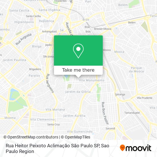 Rua Heitor Peixoto   Aclimação  São Paulo   SP map