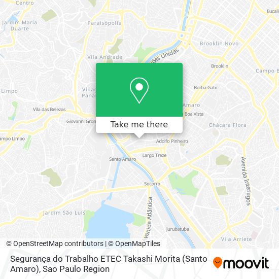 Segurança do Trabalho ETEC Takashi Morita (Santo Amaro) map