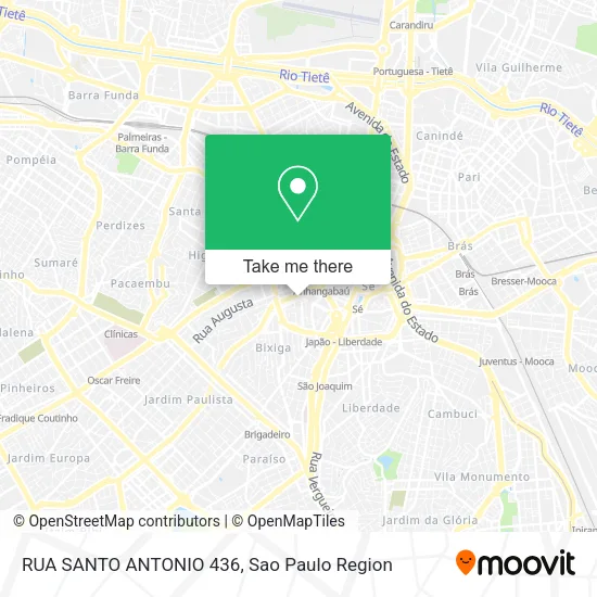 RUA SANTO ANTONIO  436 map