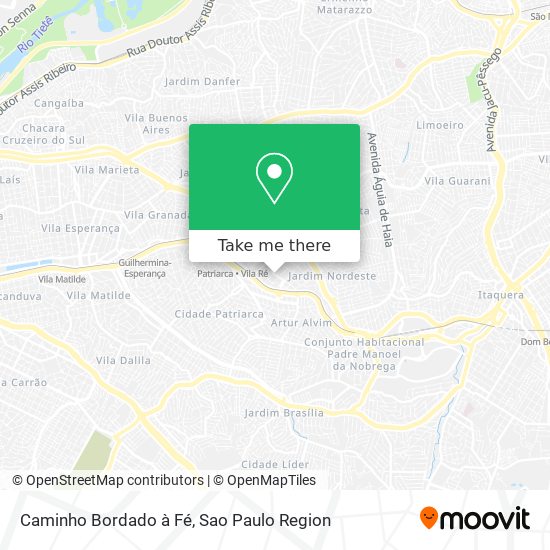 Caminho Bordado à Fé map