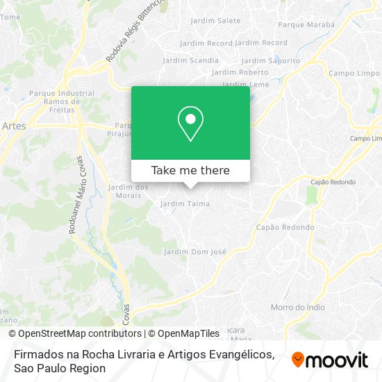 Mapa Firmados na Rocha Livraria e Artigos Evangélicos