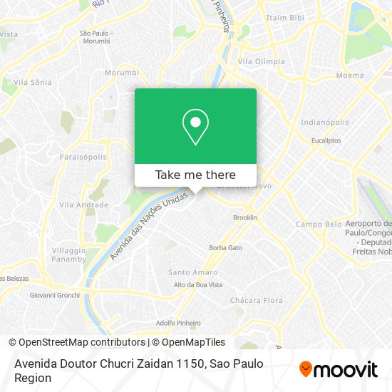 Mapa Avenida Doutor Chucri Zaidan 1150