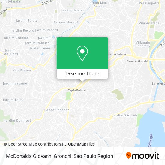 Mapa McDonalds Giovanni Gronchi