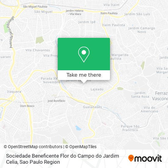Sociedade Beneficente Flor do Campo do Jardim Celia map