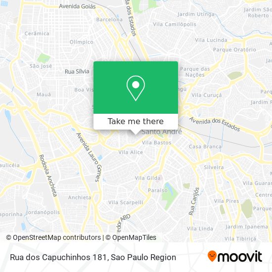 Rua dos Capuchinhos 181 map