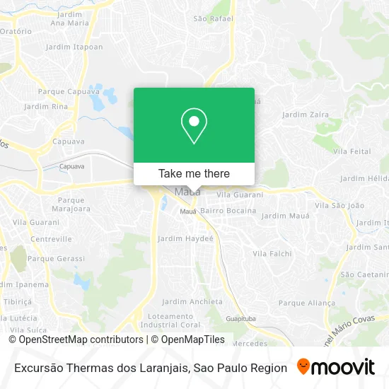 Excursão Thermas dos Laranjais map