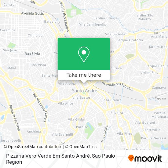 Mapa Pizzaria Vero Verde Em Santo André